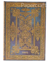 Diář Paperblanks 2025 Blue Luxe midi denní DED5765