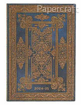 Diář Paperblanks 18měsíční 2024-2025 Blue Luxe Flexis midi horizontální FED5402